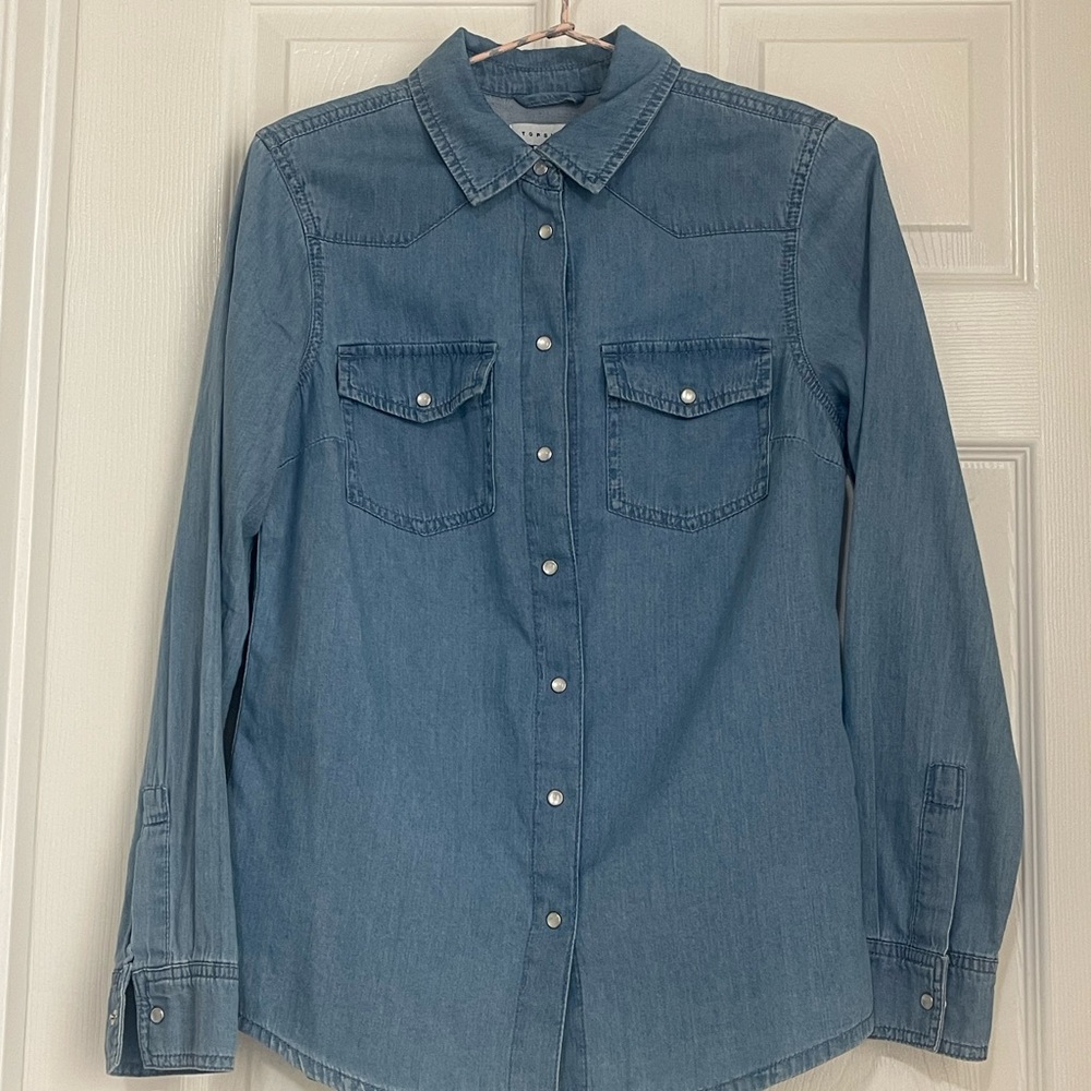 Denim Button-Up Shirt